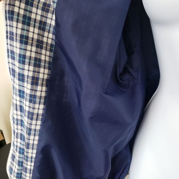 90s Gym Blue Plaid Zip Jacket With Embroidered Logo size large - Picture 9 of 15